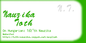 nauzika toth business card